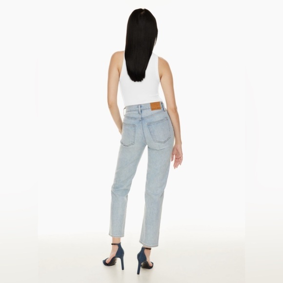 Aritzia The Arlo High Rise Straight 28l Size 25 Neutral Minimalist Basic - Picture 2 of 16